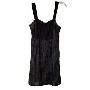 TCEC Baby Doll Black Textured Dress Sz Small